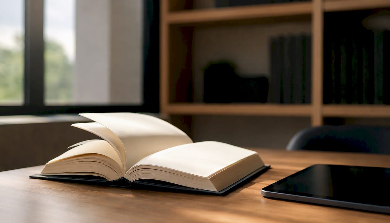 Manual jurídico y tablet para consultar referencias del BOE