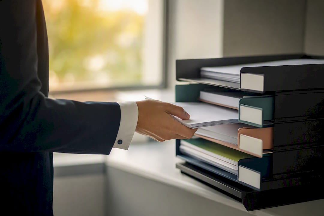 Bandejas organizadas manualmente para clasificar notificaciones