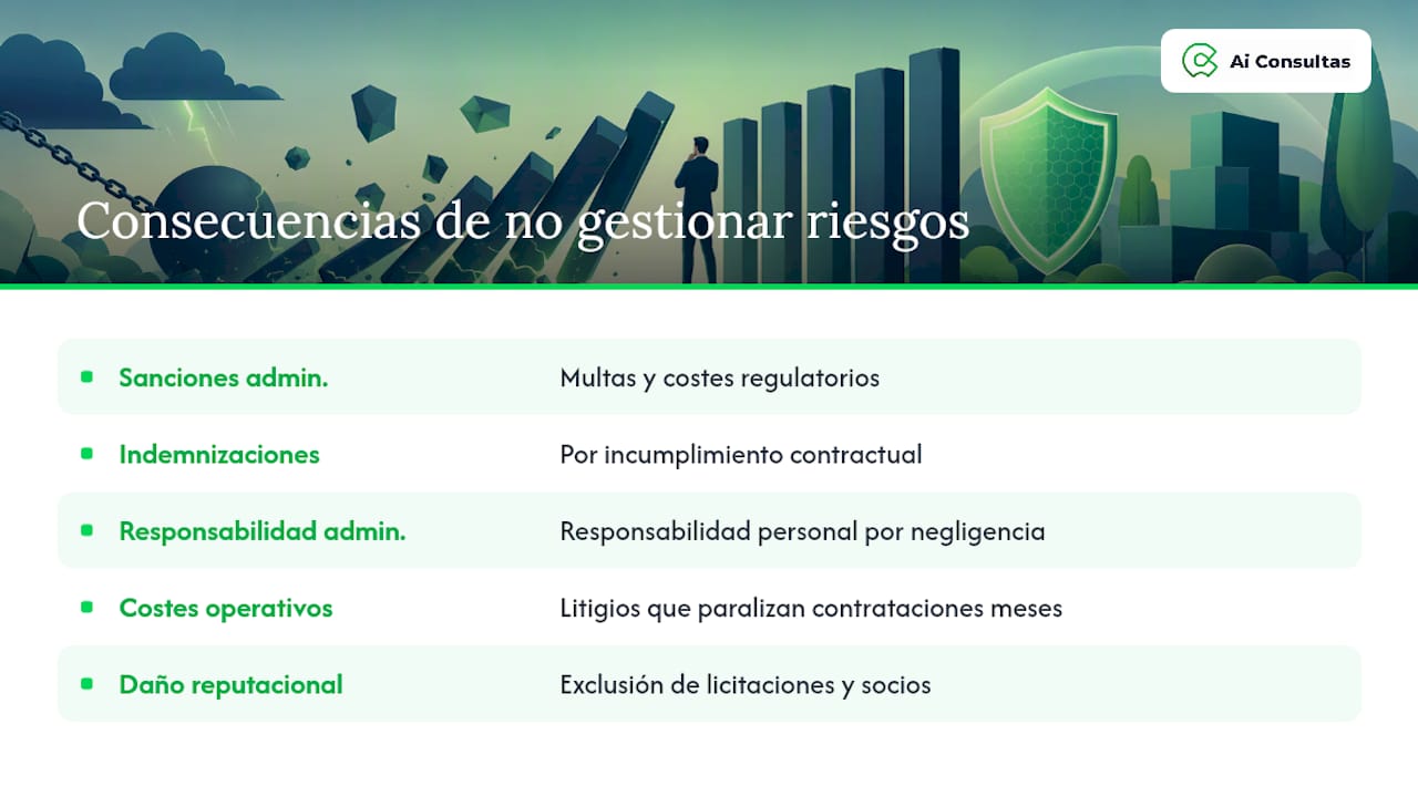 Qué ocurre si no se gestionan bien los riesgos legales — overview diagram