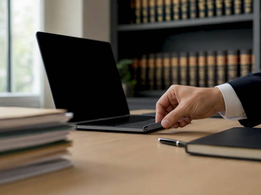 Escritorio legal equipado con resumen automático por IA