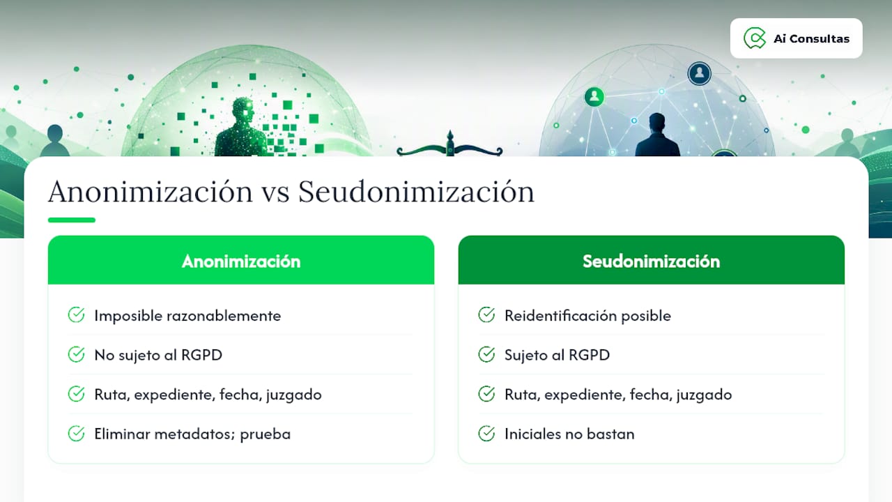 Anonimización o seudonimización: la diferencia que importa — overview diagram